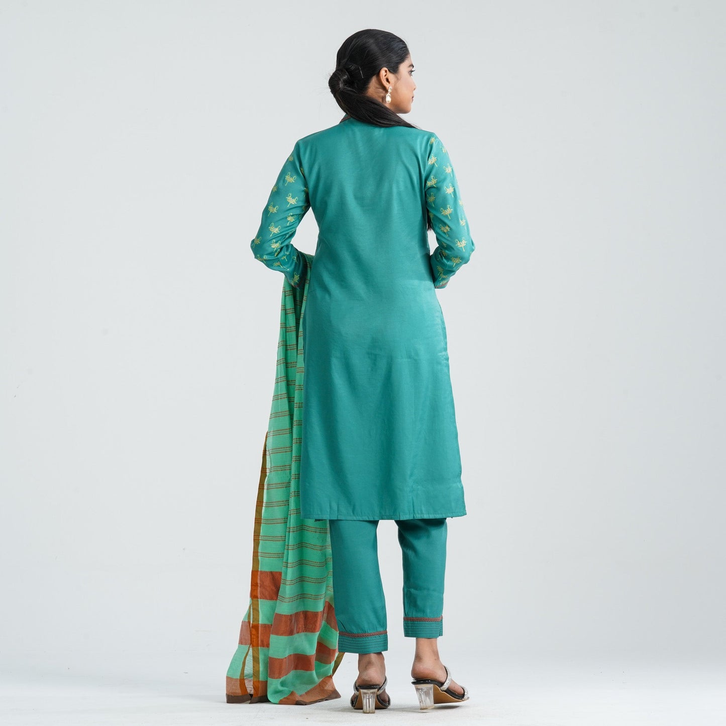 Women Blended Silk Three Piece Set