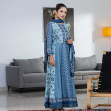 Load image into Gallery viewer, Womens Blue Ethnic 3-Piece Set
