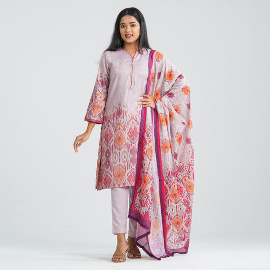 Women Blended Silk Three Piece Set