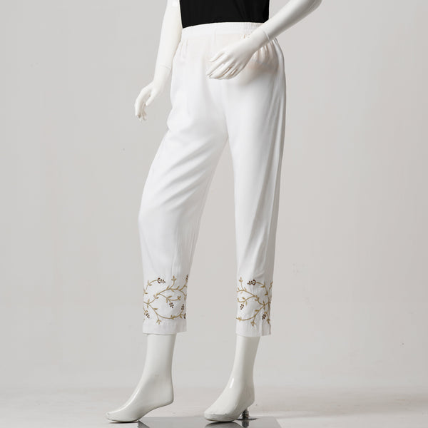 ETHNIC BOTTOM-WHITE