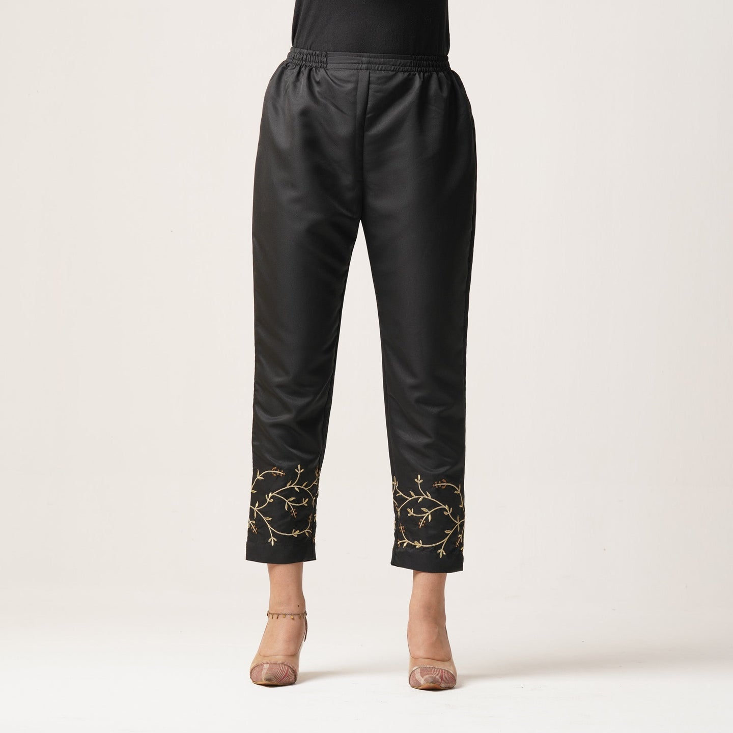 ETHNIC BOTTOM-BLACK