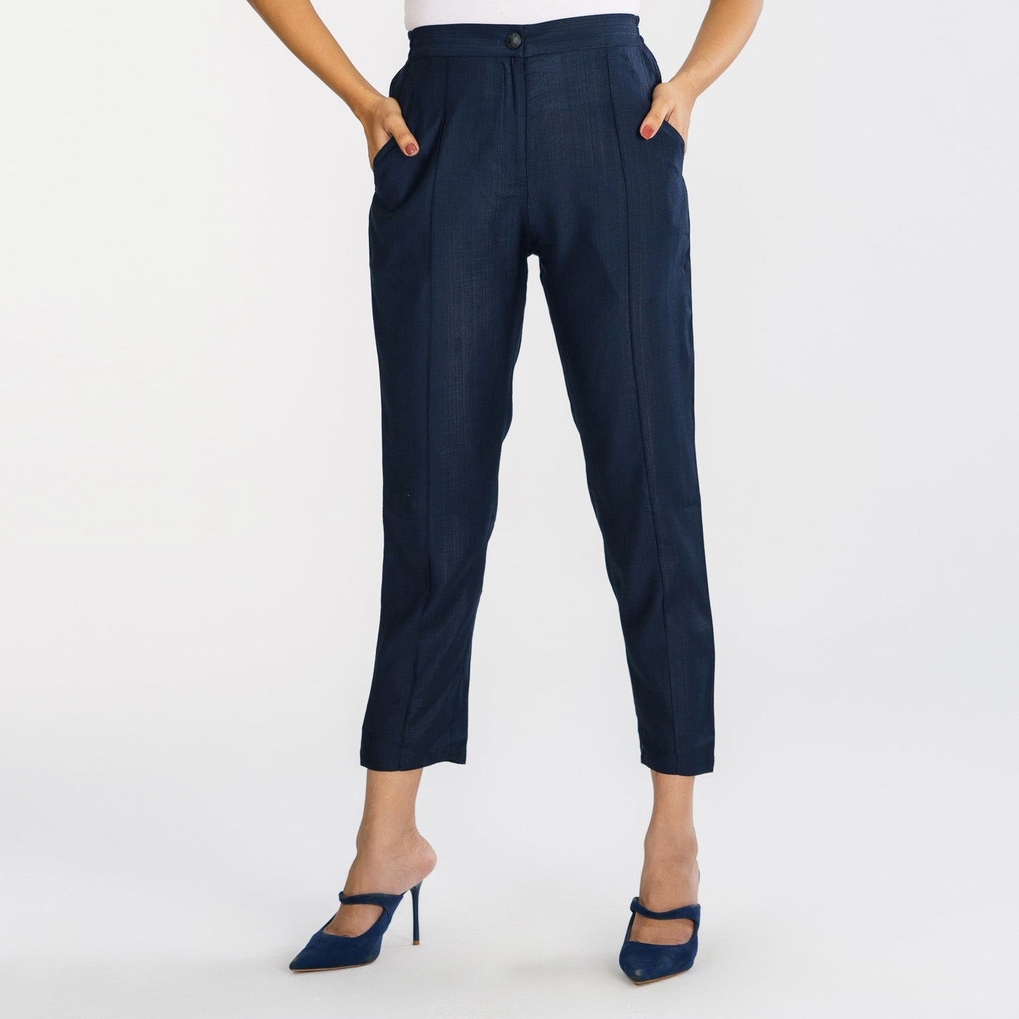 Womens Ethnic Navy Bottom