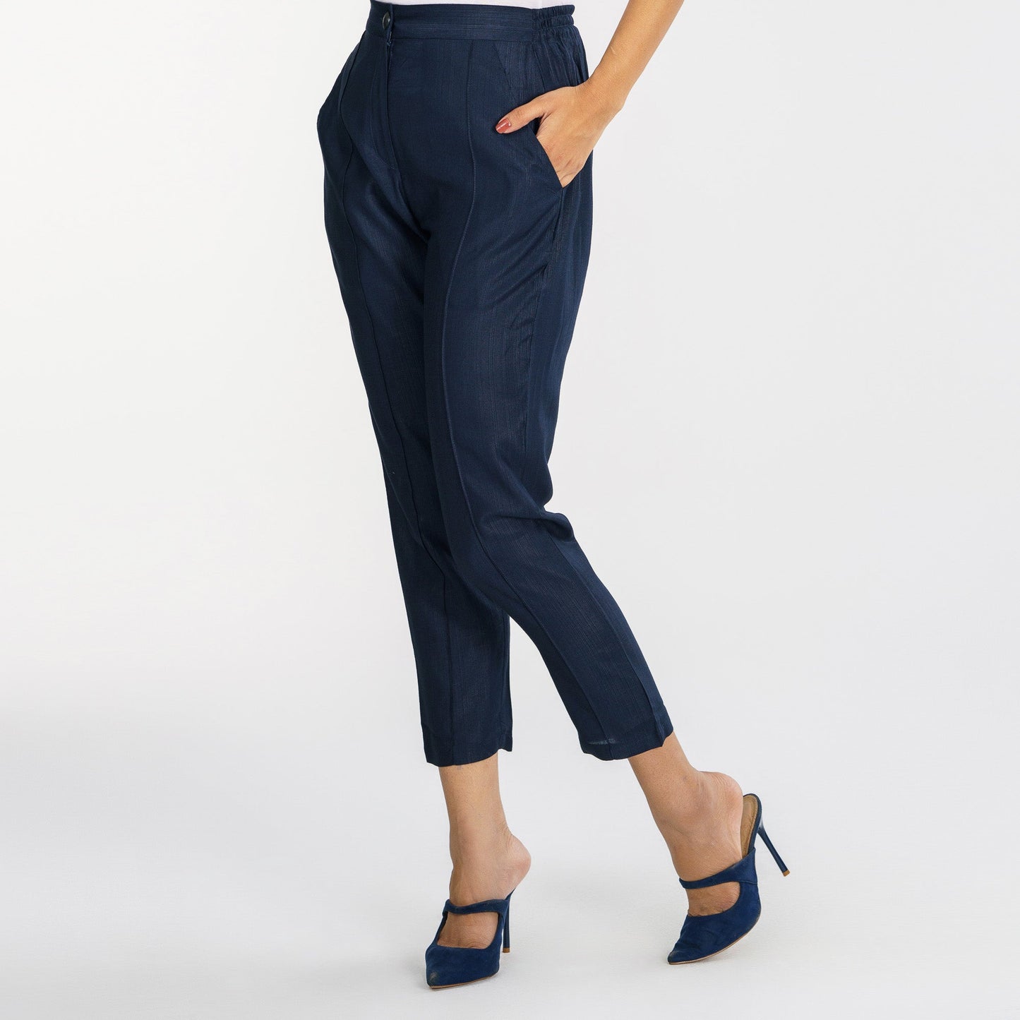 Womens Ethnic Navy Bottom