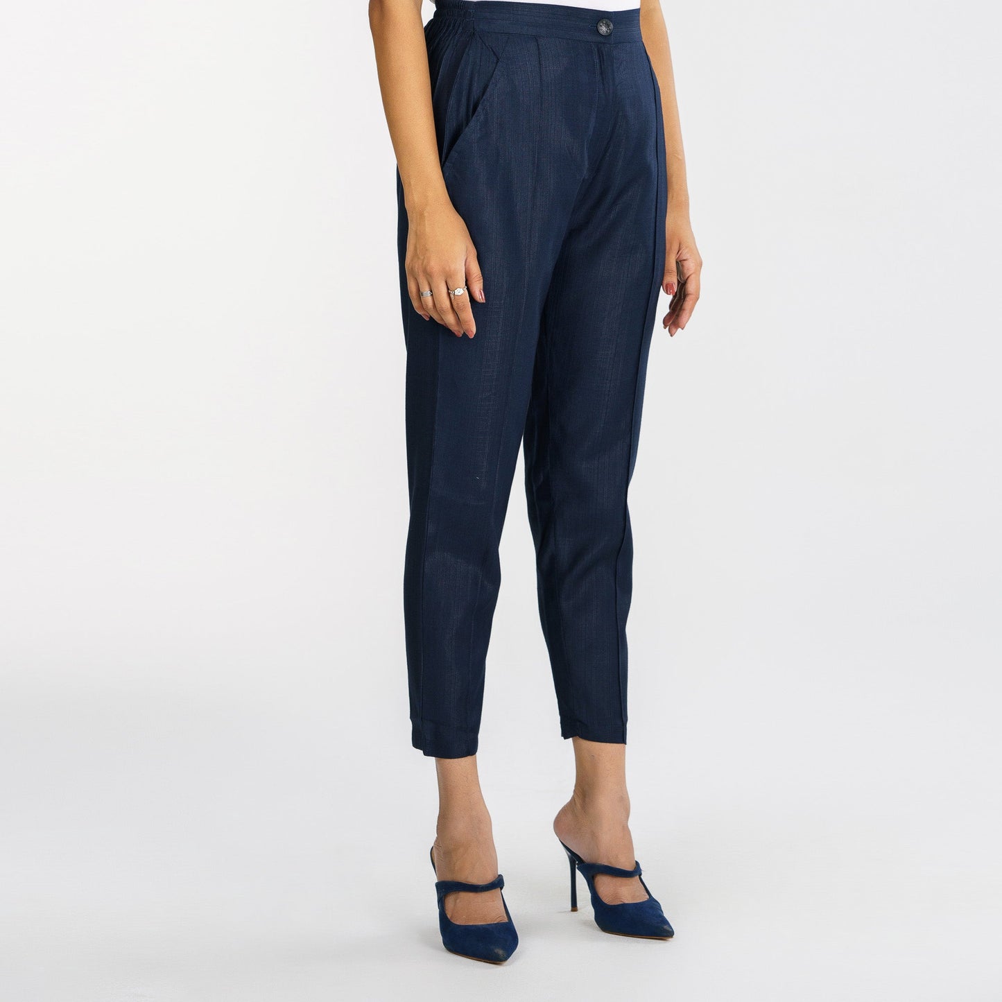 Womens Ethnic Navy Bottom