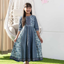 Load image into Gallery viewer, GIRLS FROCK-BLUISH GREY
