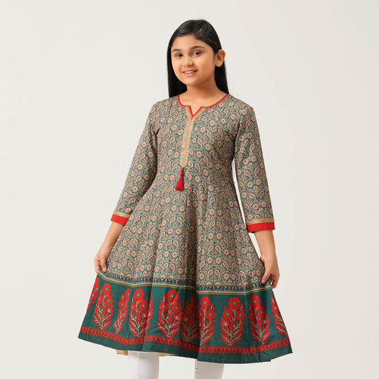 Gilrs Multicolor Gown