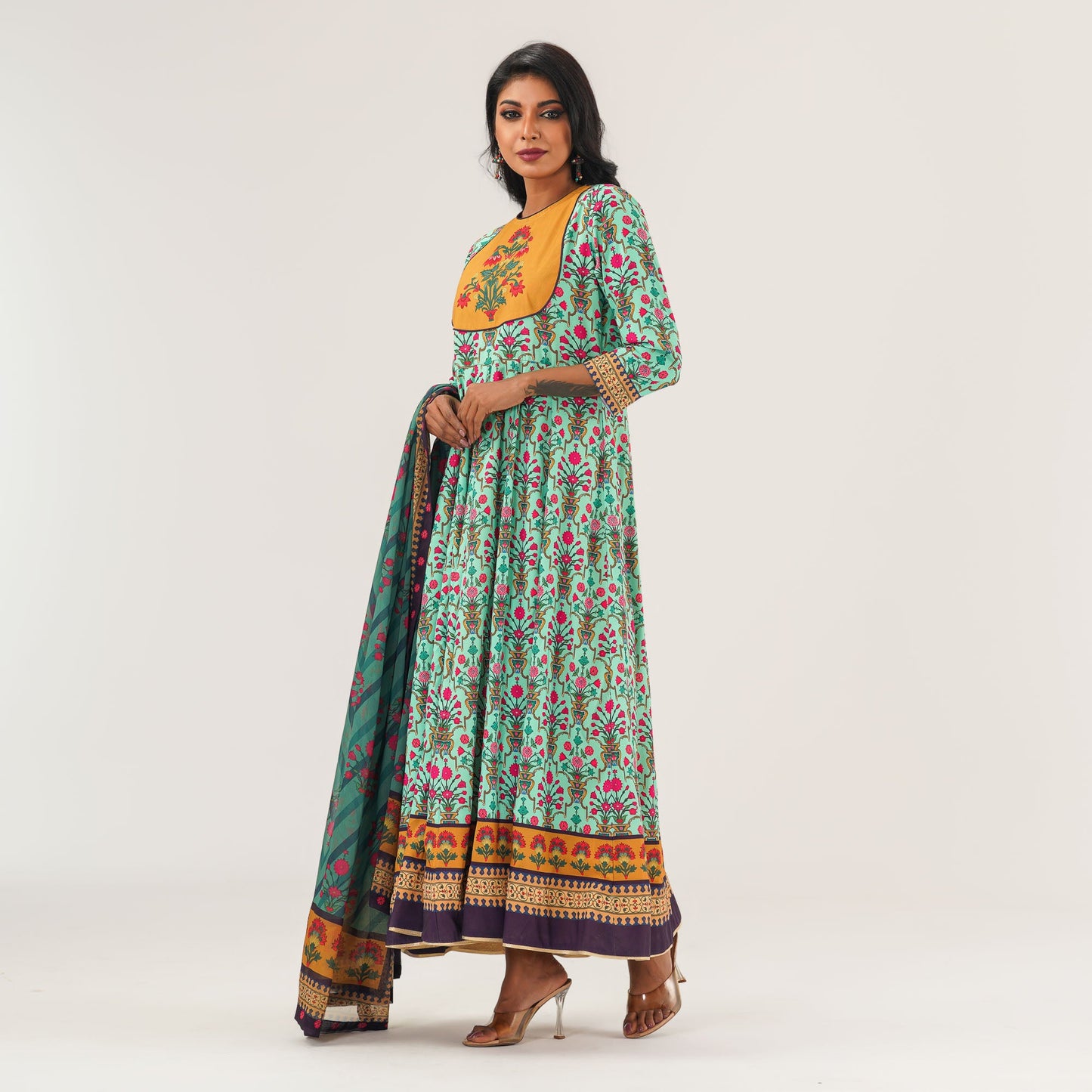 Ethnic Multi Color Gown