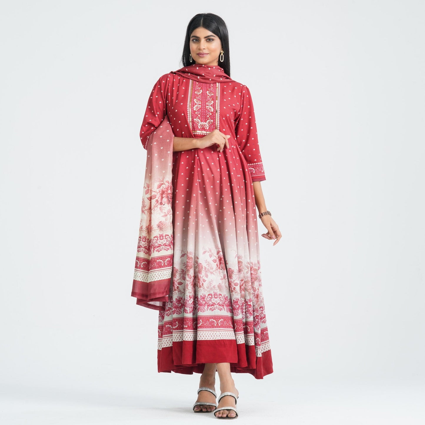 Women's Crinkle Georgette Gown