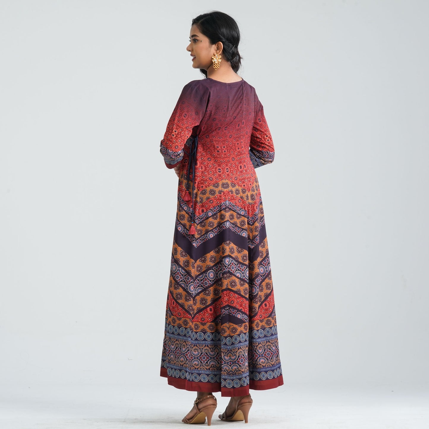 Women Mixed Cotton Gown