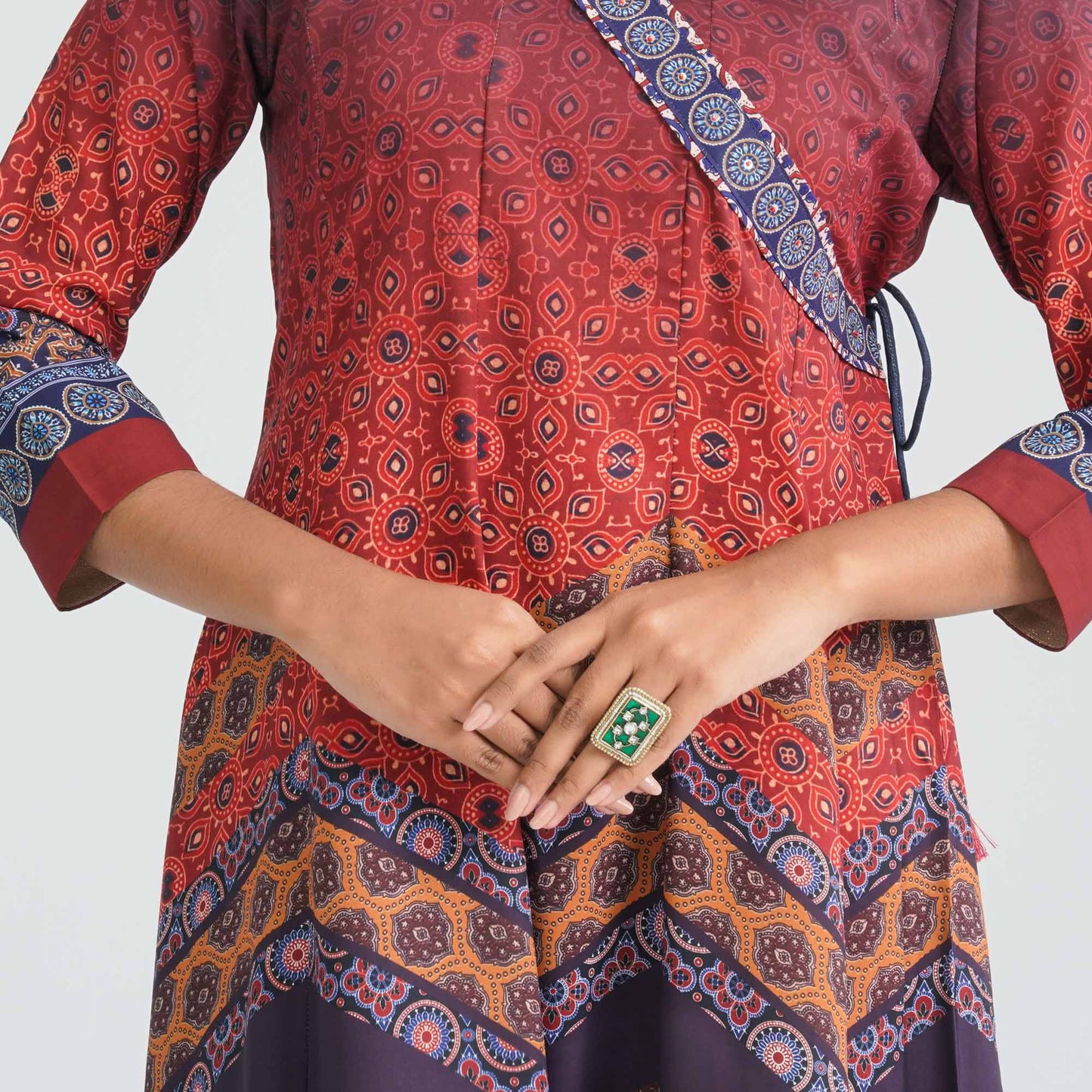Women Mixed Cotton Gown