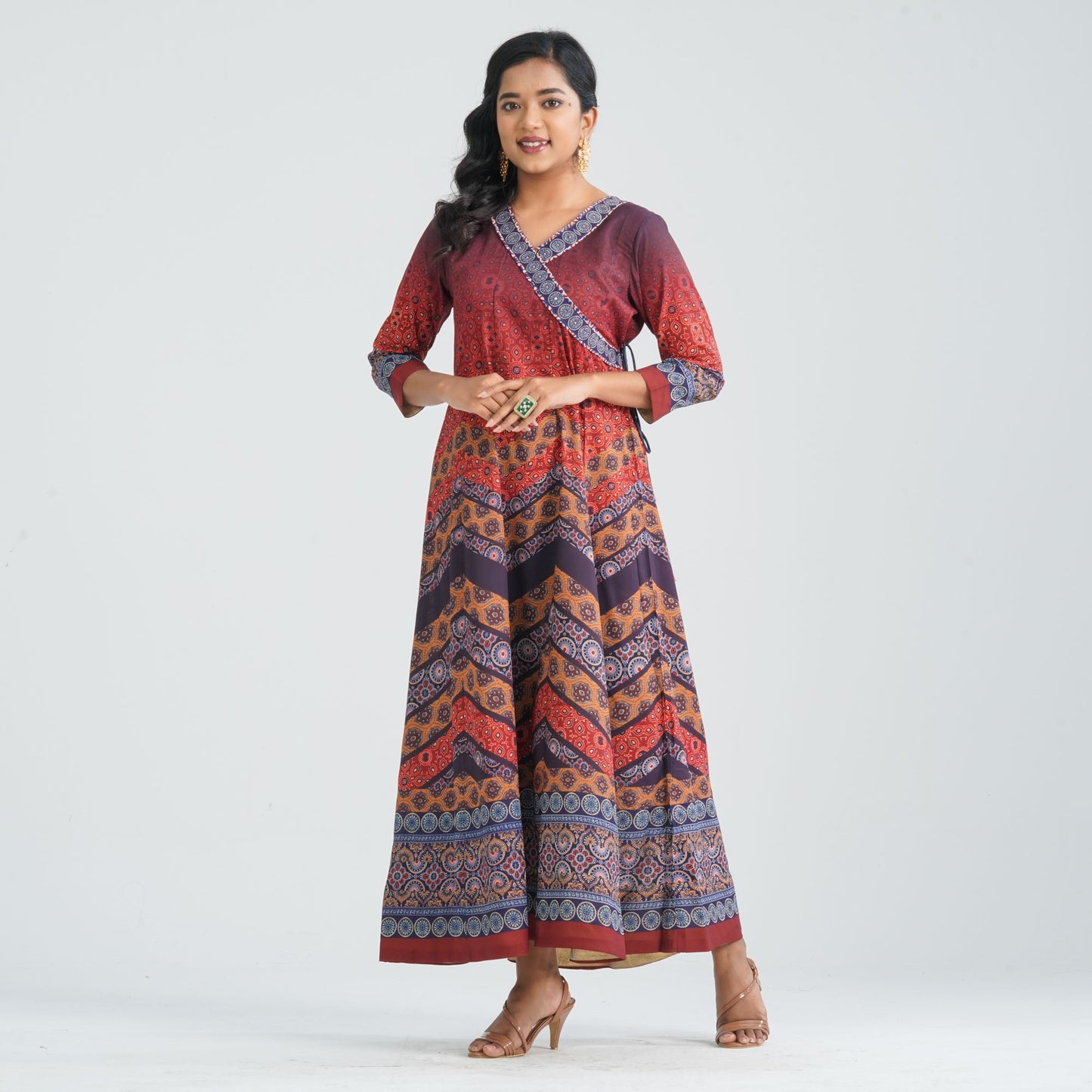Women Mixed Cotton Gown