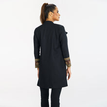 Load image into Gallery viewer, Women&#39;s Ethnic Black Cotton Jacket
