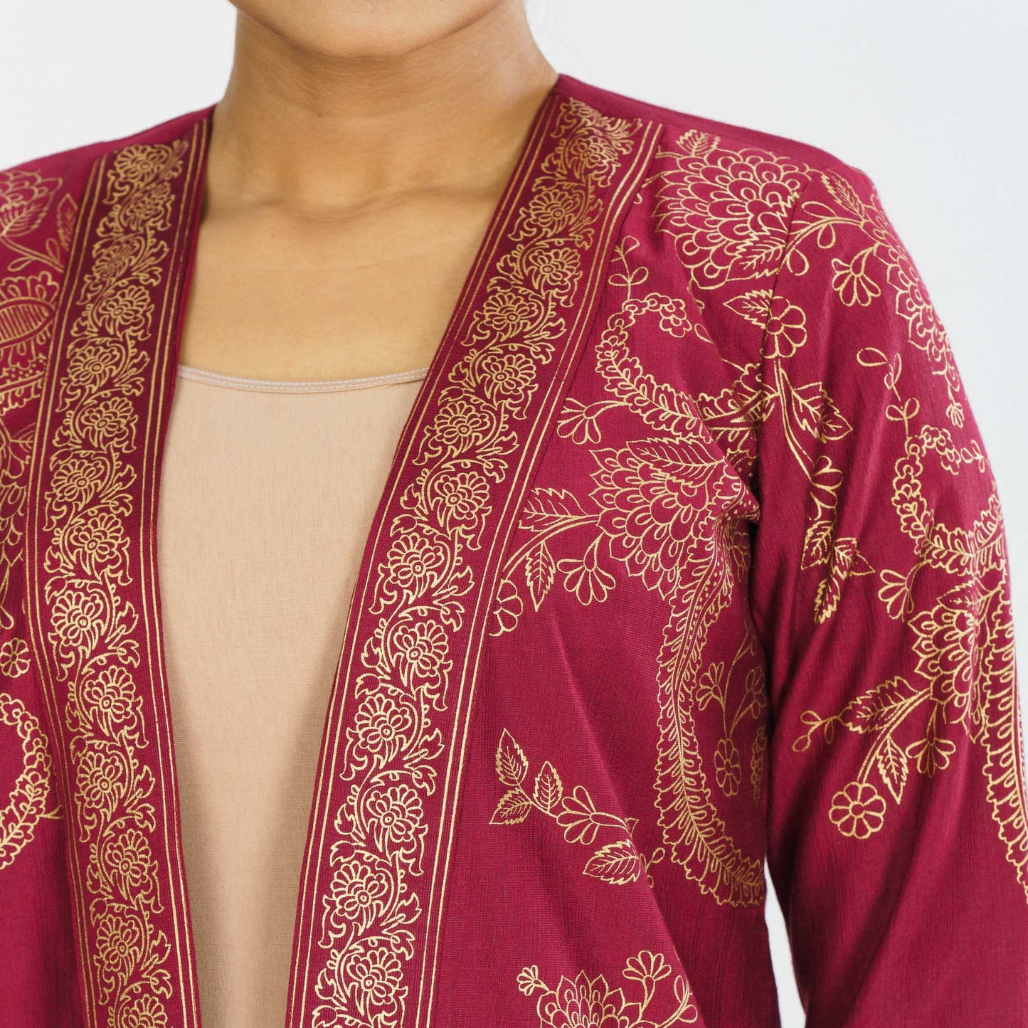 ETHNIC JACKET-MAROON