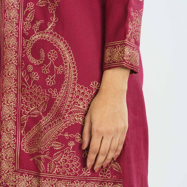 ETHNIC JACKET-MAROON