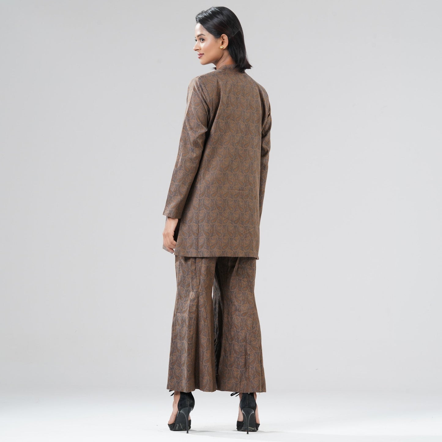 Women Brown Ethnic Two Piece Set
