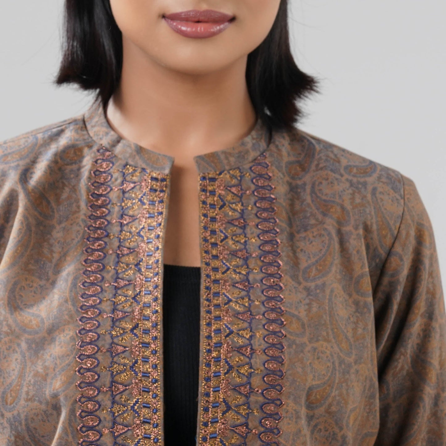 Women Brown Ethnic Two Piece Set