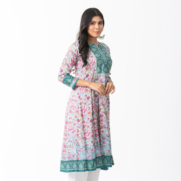 ETHNIC AVERAGE KURTI-DUSTY PRINT