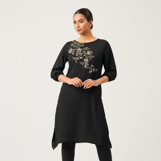 Womens Black Kurti