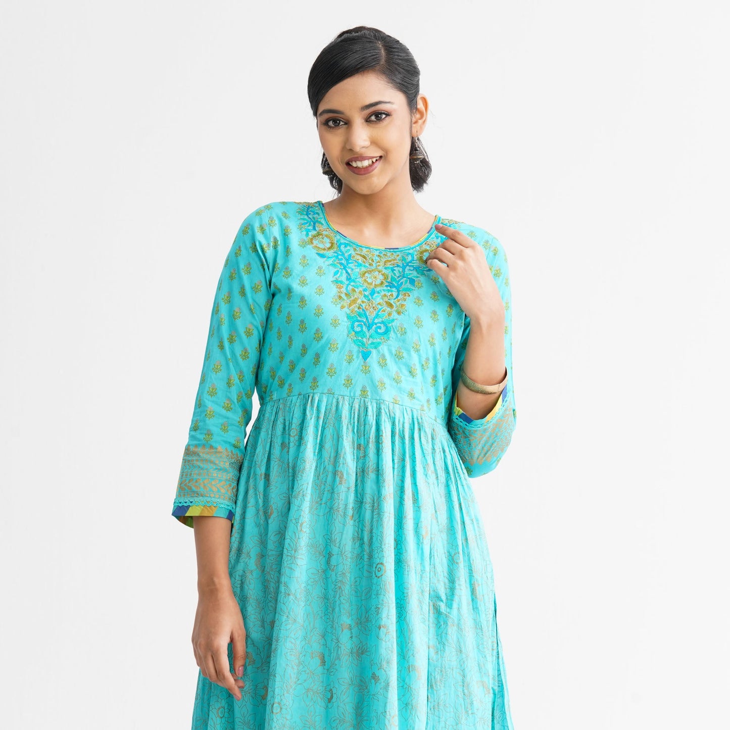 Womenâ€™s Premium Pastel Anarkali Kurti