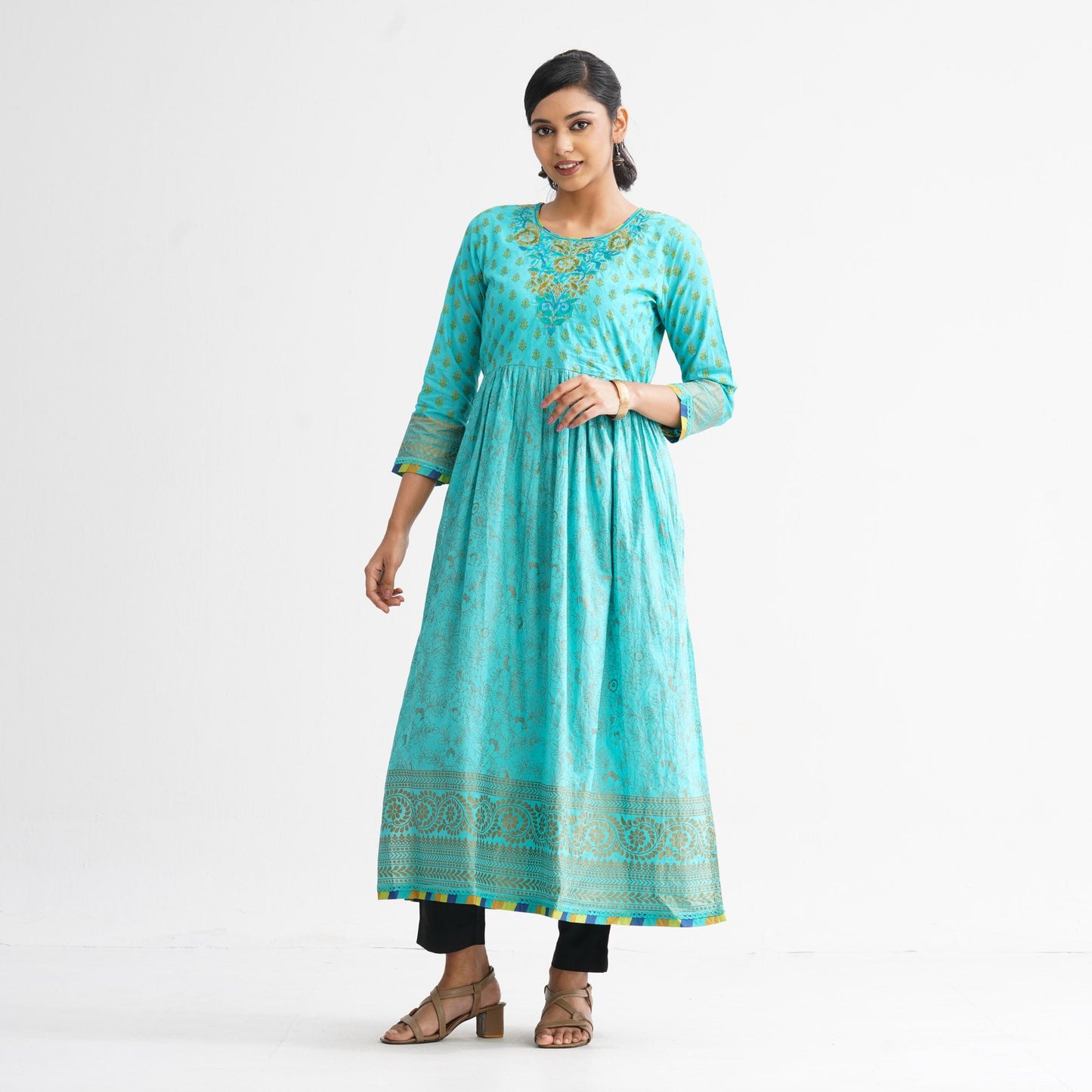 Womenâ€™s Premium Pastel Anarkali Kurti