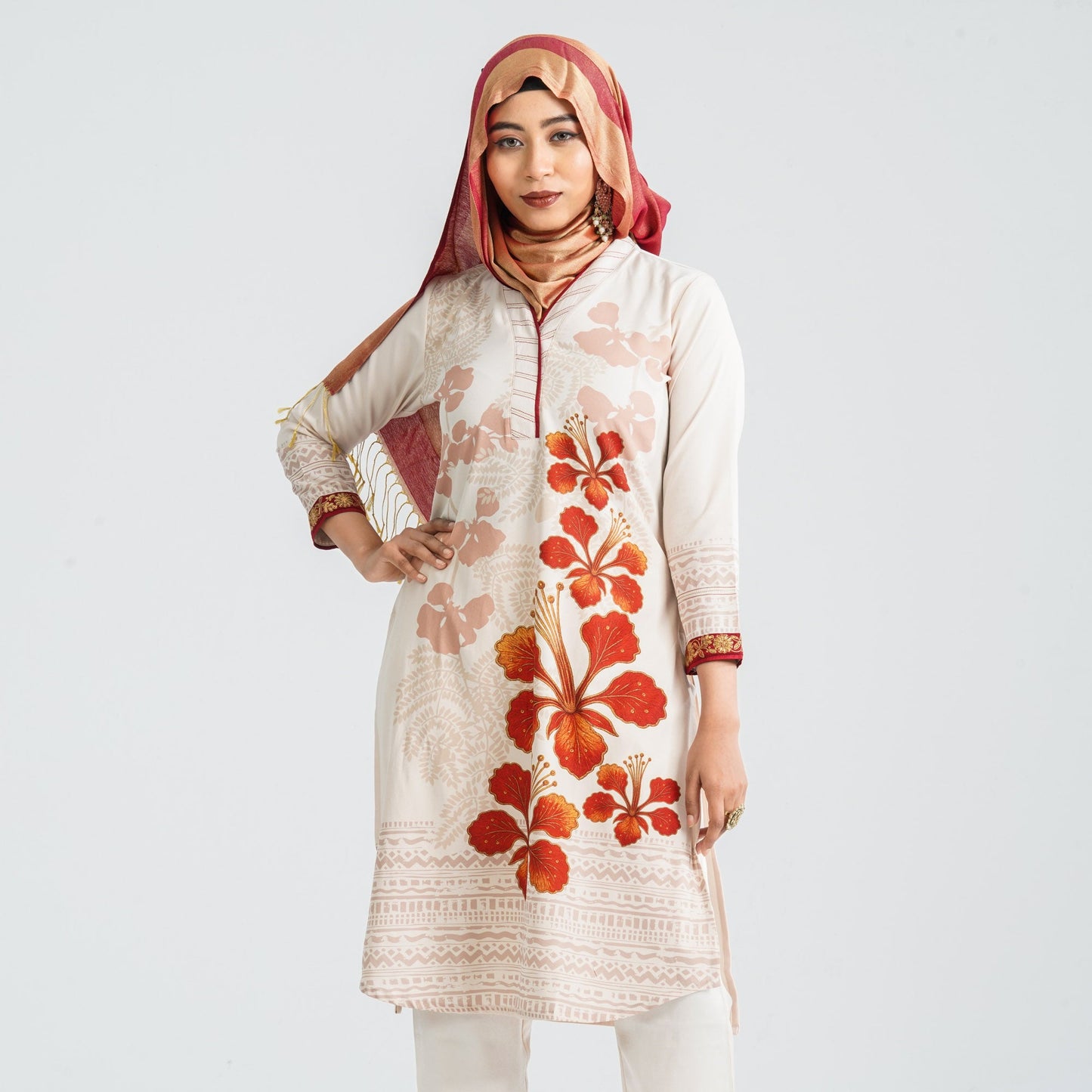 Women Blended Silk Kurti