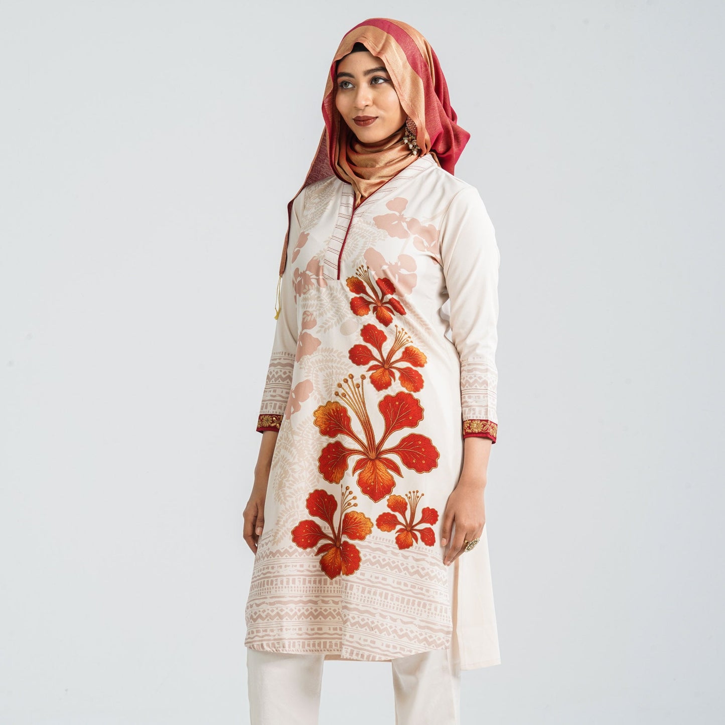 Women Blended Silk Kurti