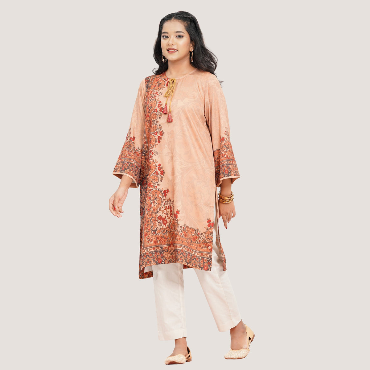 Womens Beige Kurti