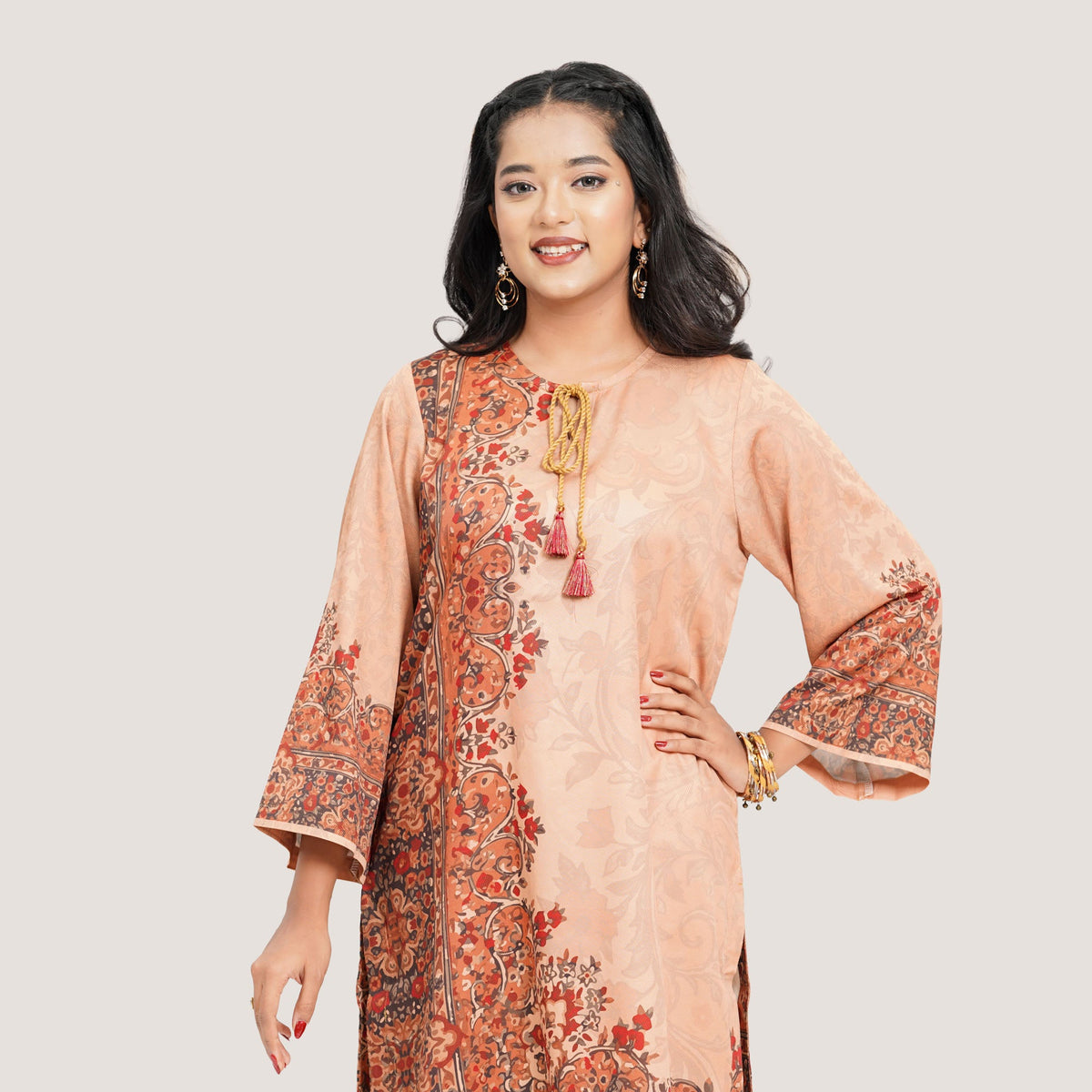 Womens Beige Kurti