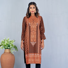 Load image into Gallery viewer, Ladies Kurti- Brown
