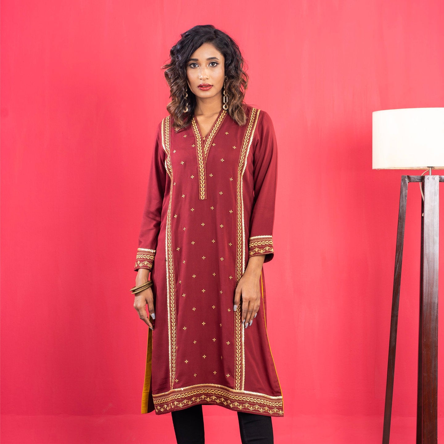 Ladies Kurti- Maroon