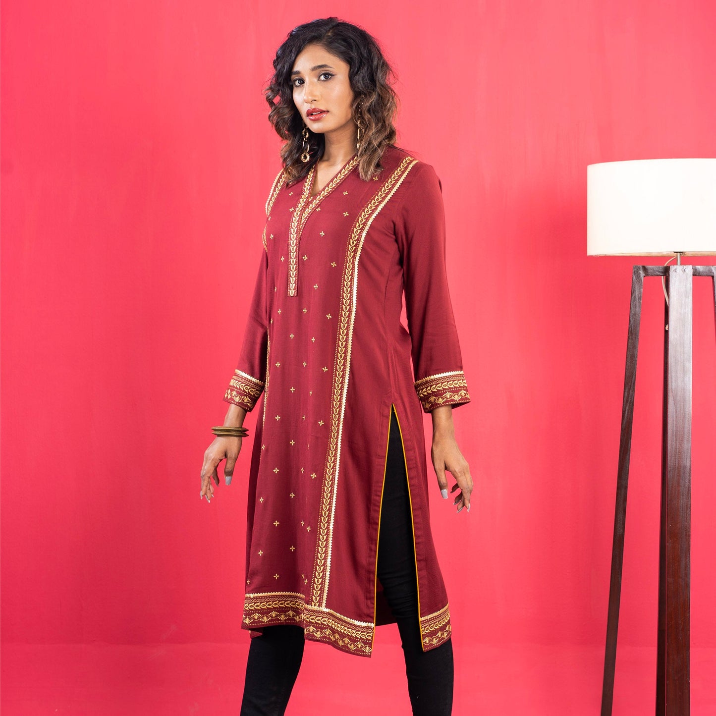 Ladies Kurti- Maroon