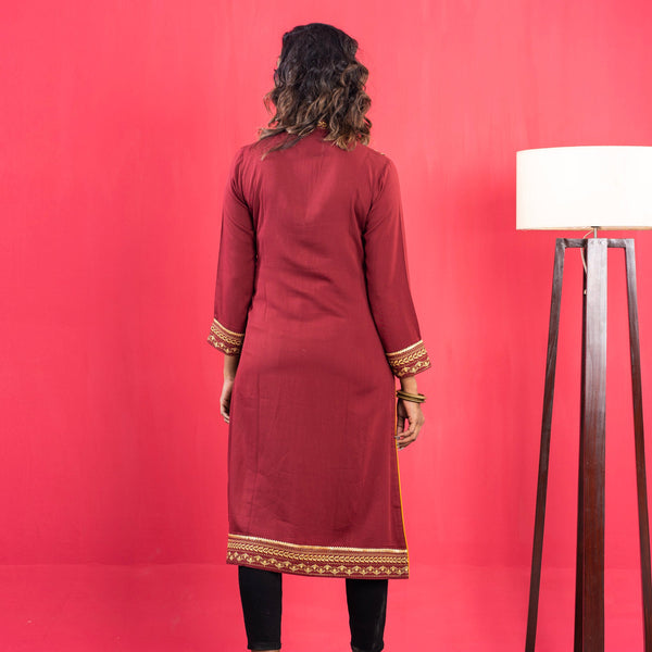 Ladies Kurti- Maroon