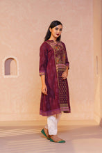 Load image into Gallery viewer, ETHNIC HIGH RANGE KURTI-MAROON
