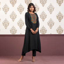 Load image into Gallery viewer, ETHNIC HIGH RANGE KURTI-BLACK
