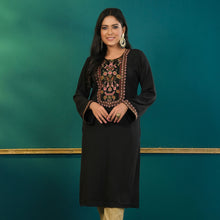 Load image into Gallery viewer, ETHNIC HIGH RANGE KURTI-BLACK
