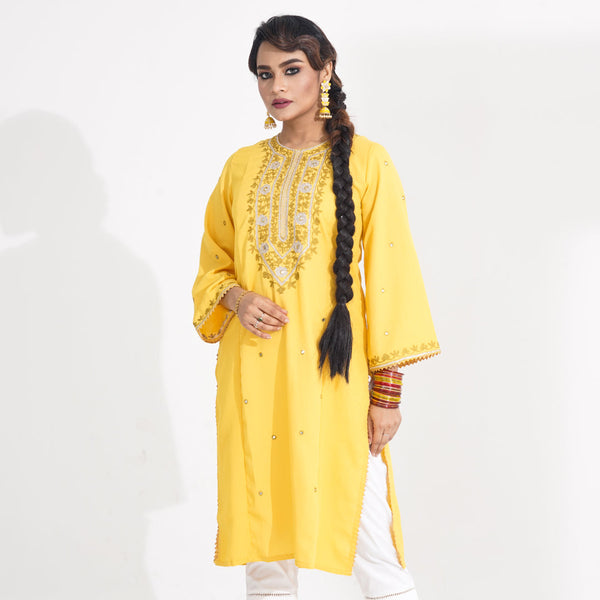 Women Yellow Kurti