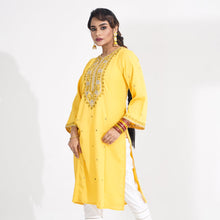 Load image into Gallery viewer, Women Yellow Kurti
