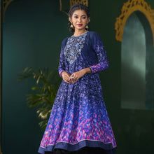 Load image into Gallery viewer, ETHNIC PREMIUM KURTI-NAVY
