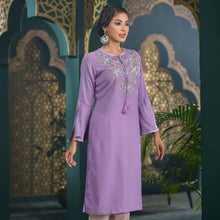 Load image into Gallery viewer, Womens Purple Fusion Kurti
