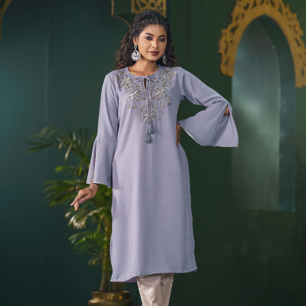 Women’s Grey Fusion Kurti