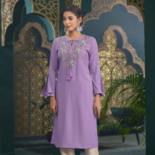 Load image into Gallery viewer, Womens Purple Fusion Kurti
