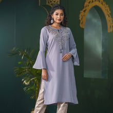 Load image into Gallery viewer, Women’s Grey Fusion Kurti
