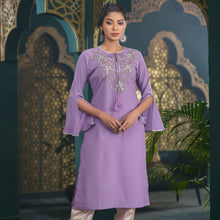 Load image into Gallery viewer, Womens Purple Fusion Kurti
