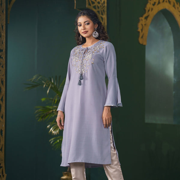 Women’s Grey Fusion Kurti