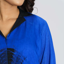 Load image into Gallery viewer, Women&#39;s Blue Tie-Dye Kurti
