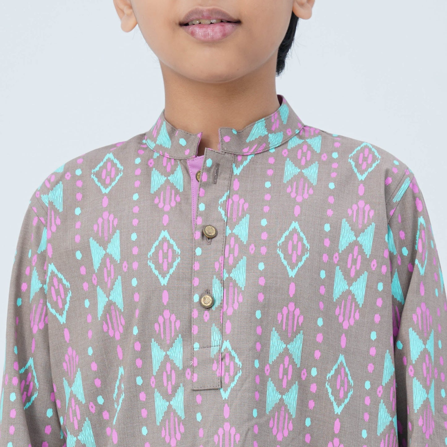 Boy's Beige Cotton Panjabi