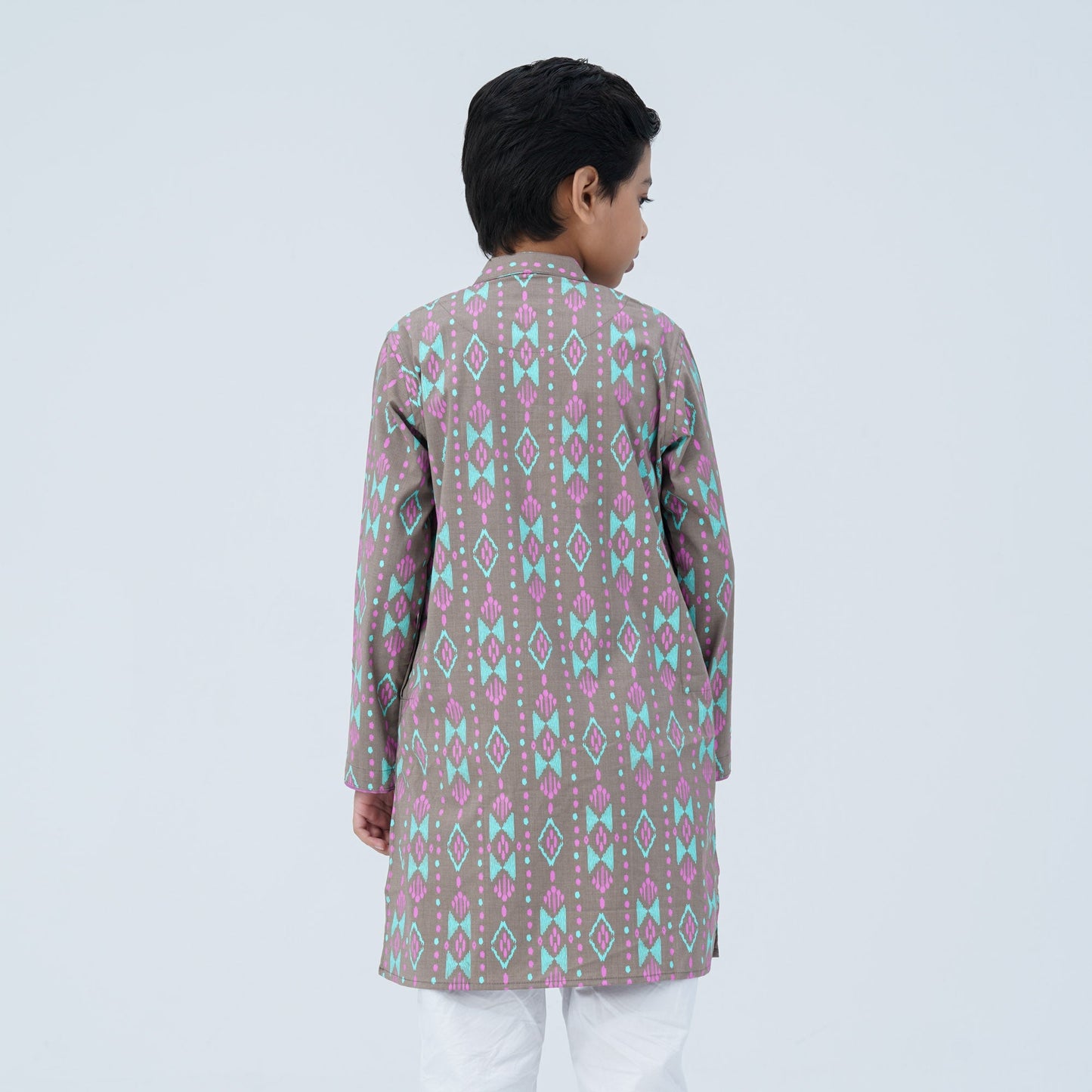 Boy's Beige Cotton Panjabi