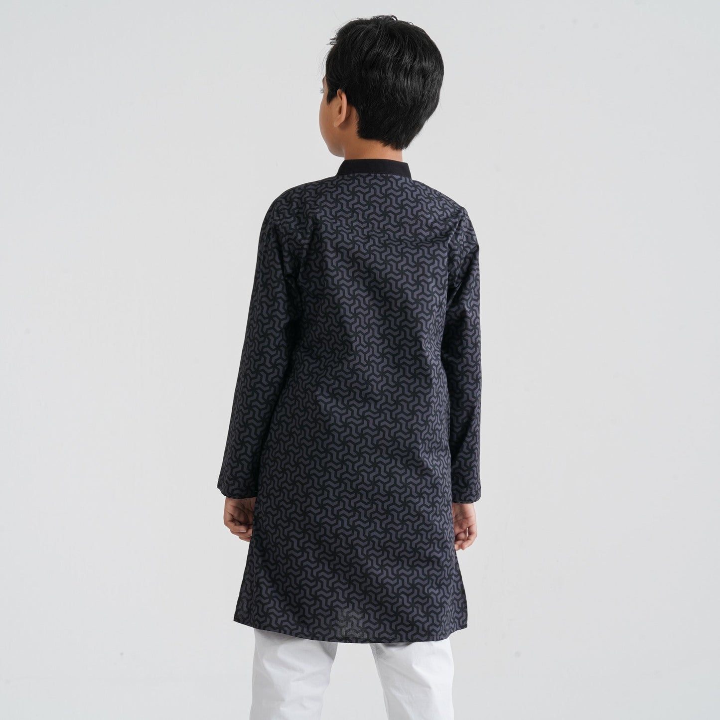 Boy’s Grey Cotton Panjabi
