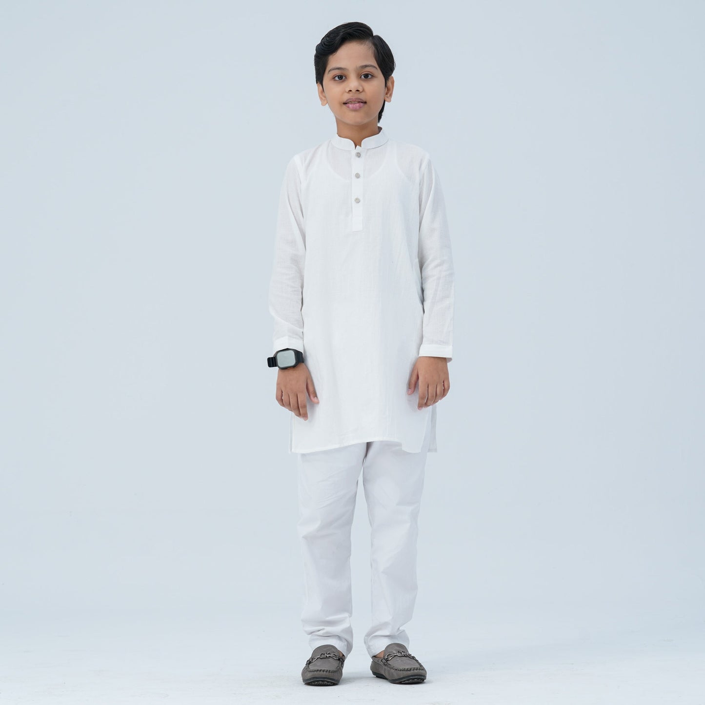 Boy's Cotton White Panjabi