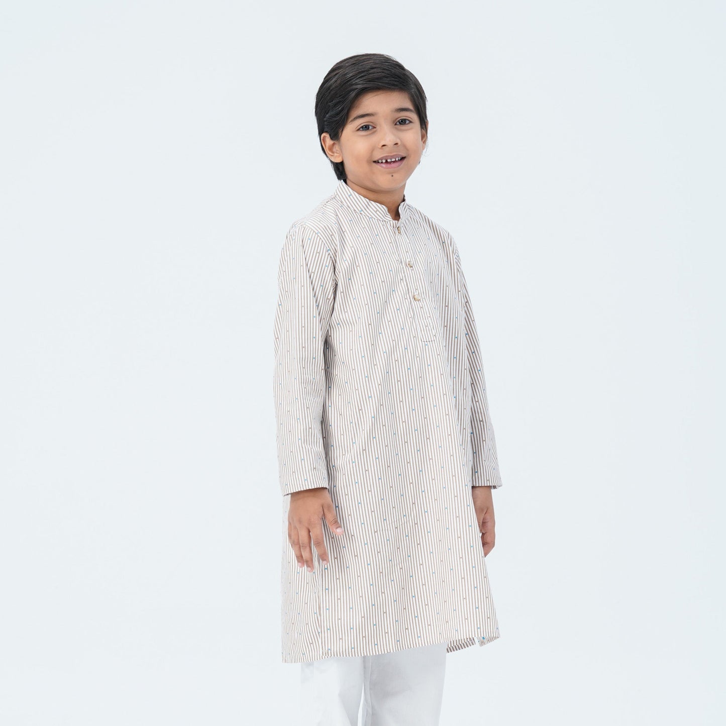Boy's Cotton Beige Panjabi